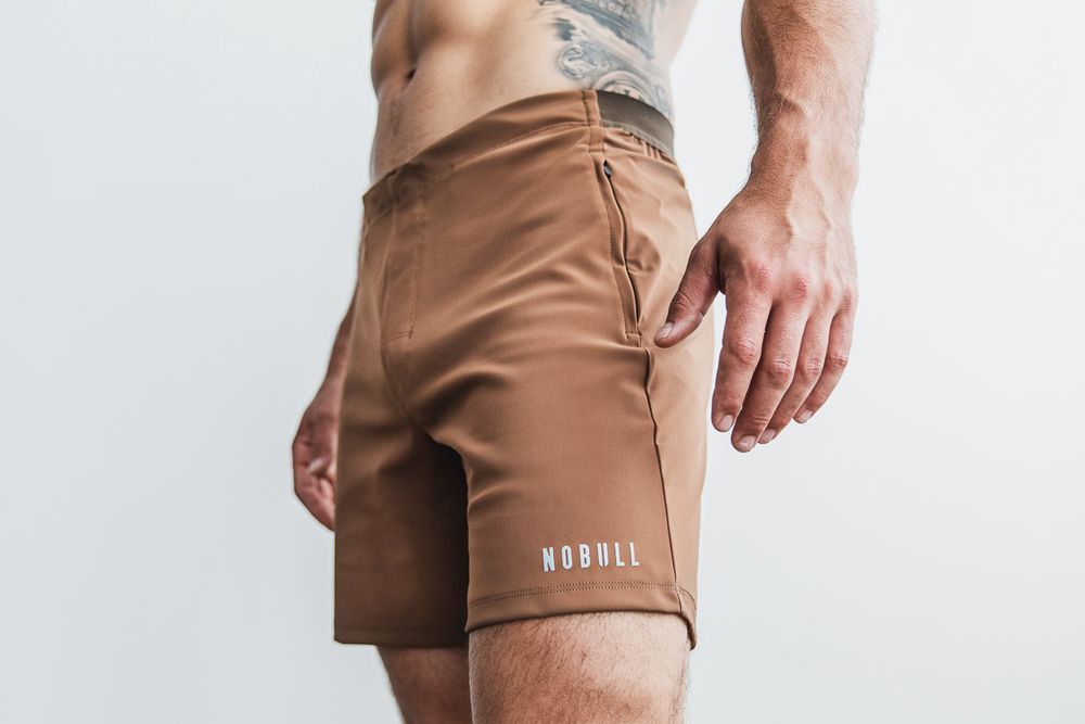 Shorts NOBULL Homme Marron - NOBULL Lightweight 7",France (8217-DYSHX)